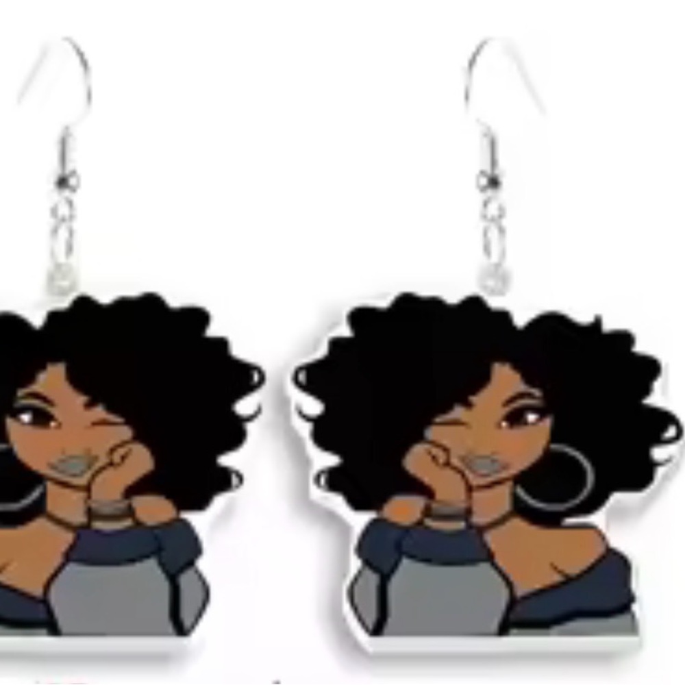 Stylish Black and Silver Earrings